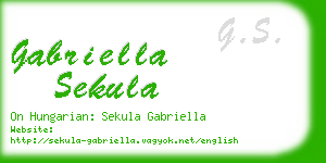 gabriella sekula business card